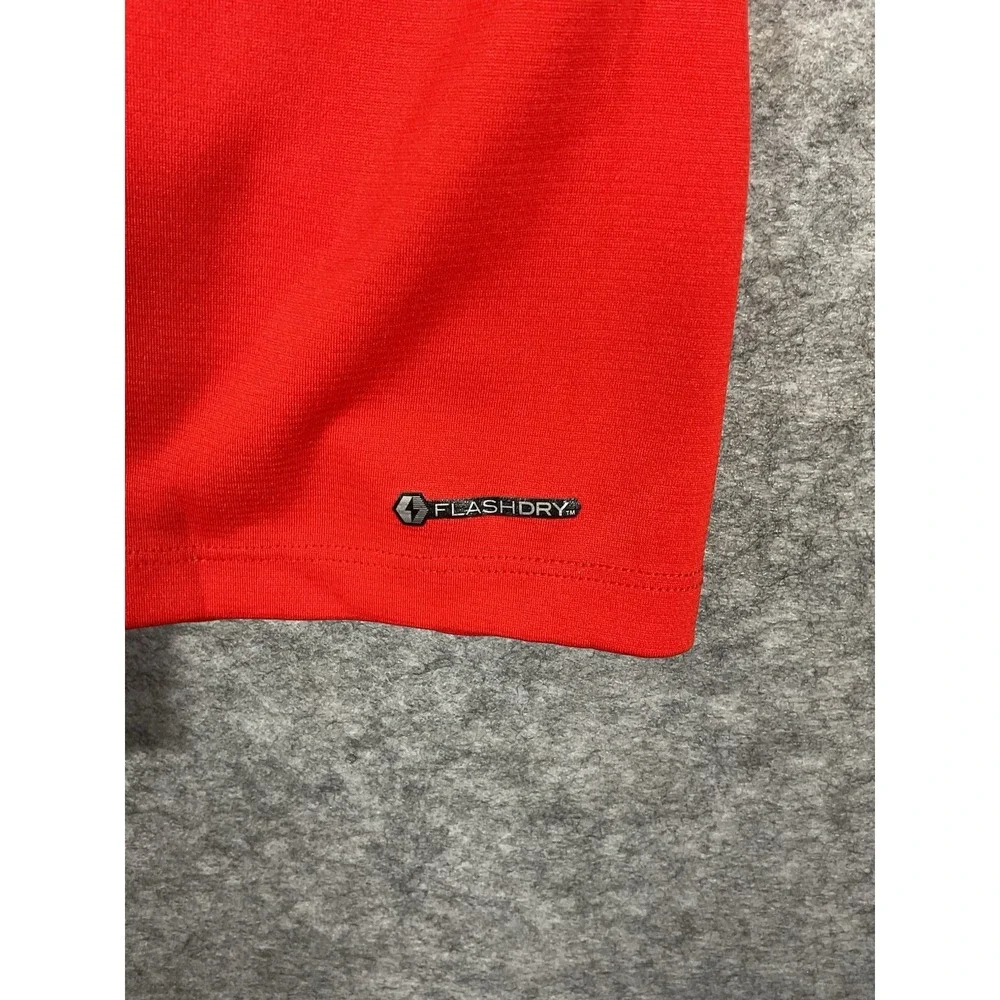 The North Face Impulse Performance Pullover Men L Shirt 1/4 Zip Red FlashDry